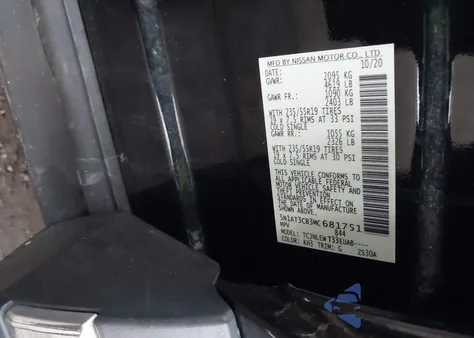 2021 Nissan Rogue Sl Intelligent Awd from USA, damaged, VIN 5N1AT3CB3MC681751